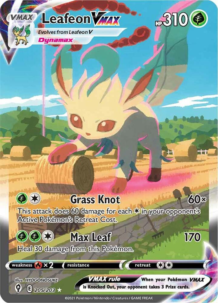 Leafeon VMAX 205/203 (SWSH07: Evolving Skies)  - Holofoil