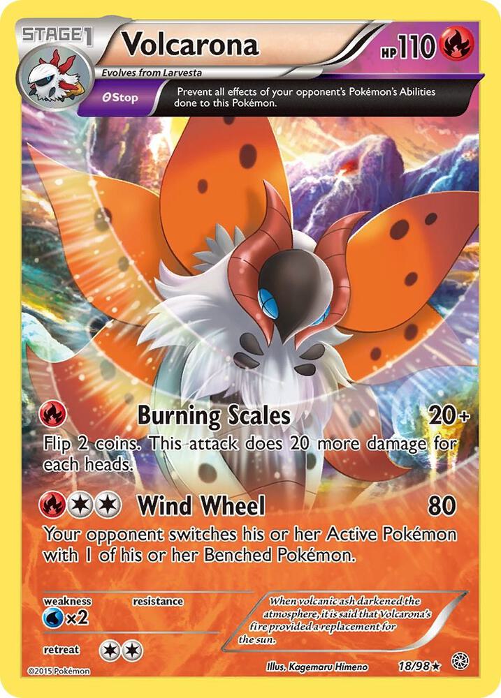 Volcarona 18/98 (XY - Ancient Origins)  - Reverse Holofoil