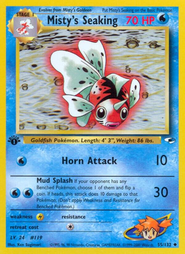 Misty's Seaking 055/132 (Gym Heroes)  - 1st Edition