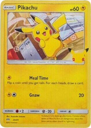Pikachu 025/025 (McDonald's 25th Anniversary Promos)  - Holofoil