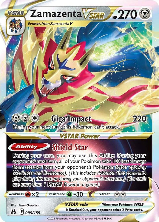 Zamazenta VSTAR 099/159 (Crown Zenith)  - Holofoil