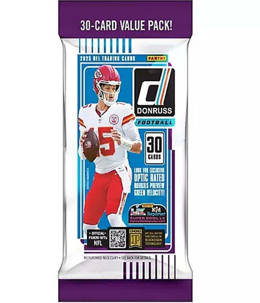 Panini Donruss 2025 NFL Football Fat Pack Sports Trading GridIron Cards