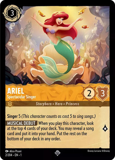 02/204 Ariel Spectacular Singer - Disney Lorcana First Chapter