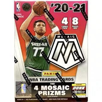 2020/21 Panini Mosaic Basketball 6-Pack Hobby Blaster Box (Orange Fluorescent Prizms)