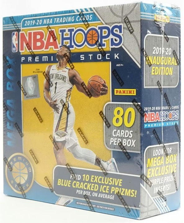 2019/20 Panini Hoops Premium Stock Basketball Mega Box (Blue Prizms)