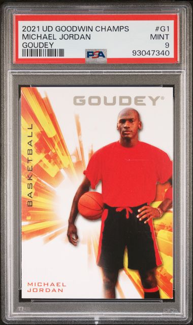 PSA 9 - 2021 UPPER DECK GOODWIN CHAMPIONS GOUDEY #G1 MICHAEL JORDAN GOUDEY
