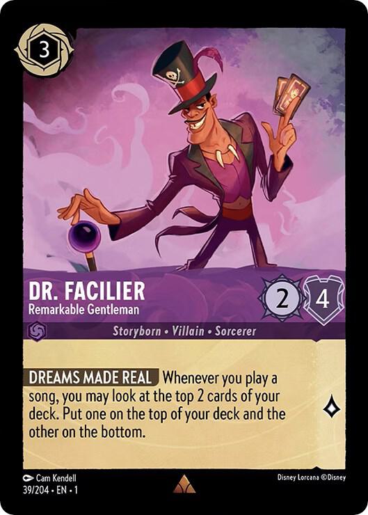 Dr. Facilier, Remarkable Gentleman 39/204 (The First Chapter)  - Cold Foil