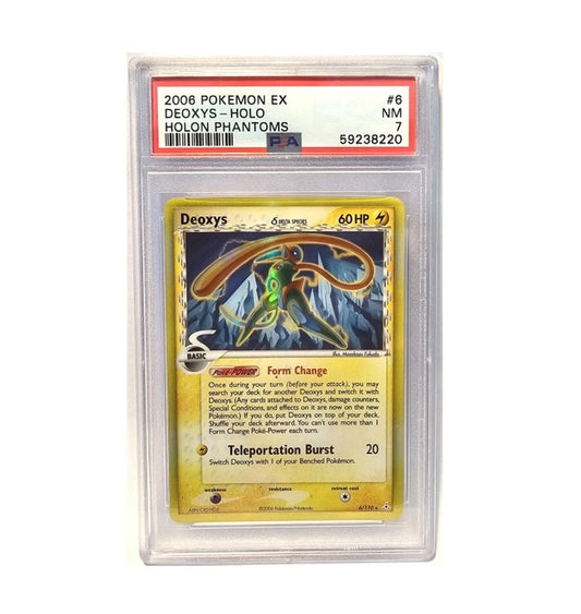 PSA 7 DEOXYS EX #6/110 - HOLO - HOLON PHANTOMS POKEMON GRADED TCG CARD