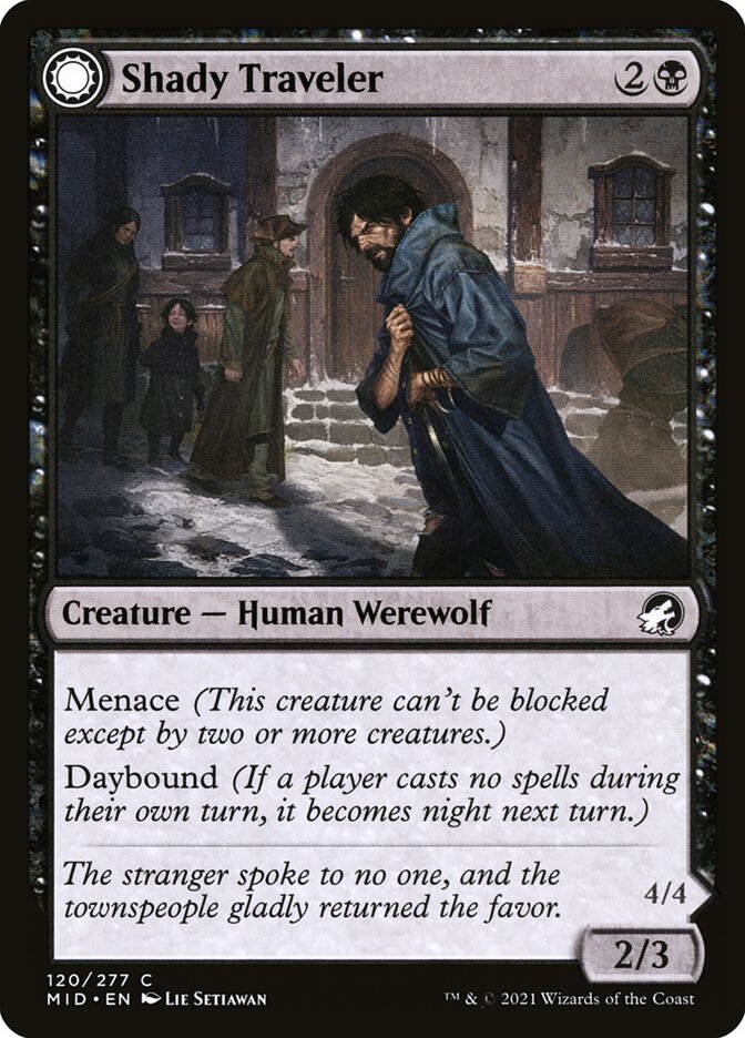 Shady Traveler // Stalking Predator 120/277 (Innistrad: Midnight Hunt) 