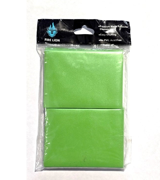 Fire Lion Card Sleeves - Light Green - Matte Finish - Standard Fit 100 Sleeves