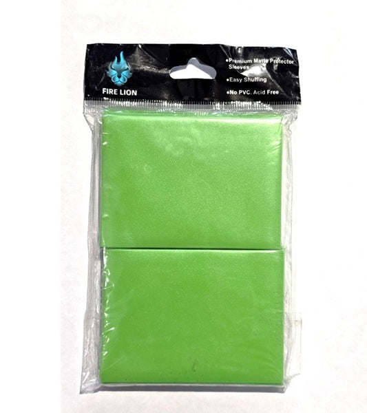 Fire Lion Card Sleeves - Light Green - Matte Finish - Standard Fit 100 Sleeves