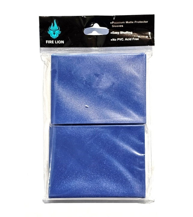 Fire Lion Card Sleeves - Dark Blue - Matte Finish - Standard Fit 100 Sleeves