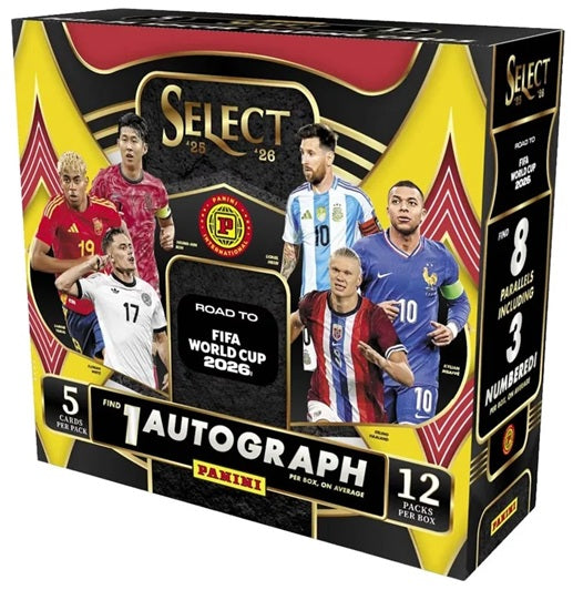 2025-26 Panini Select Road to FIFA World Cup Soccer Hobby International Box