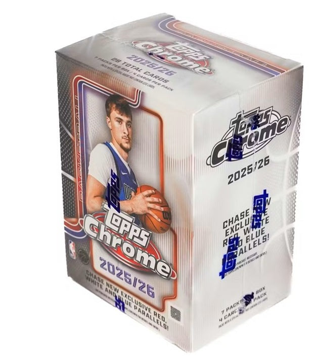 2025/26 Topps Chrome NBA Basketball 7-Pack Blaster Box