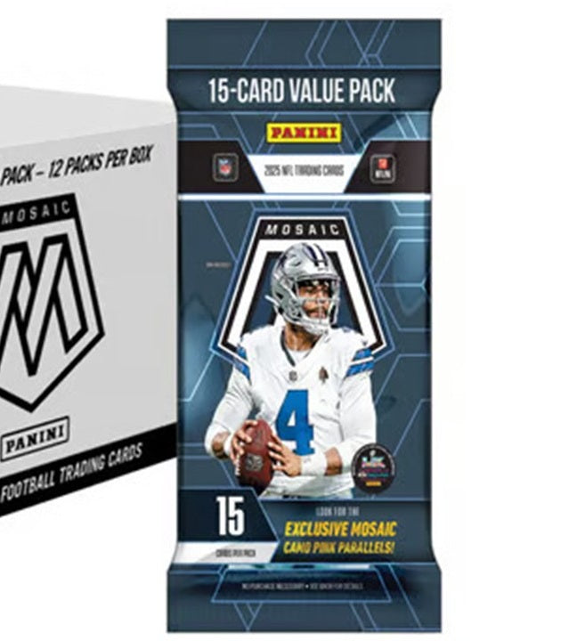 Panini Mosaic 2025 NFL Football Fat Pack Sports GridIron Cards