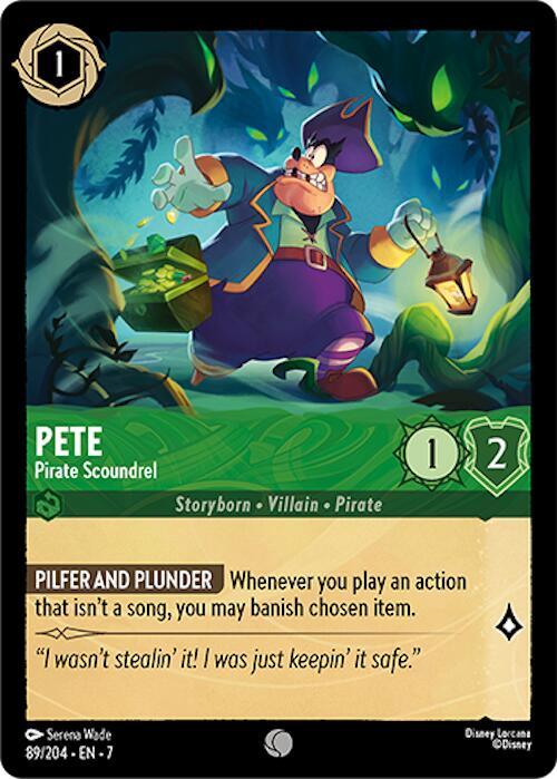 Pete, Pirate Scoundrel 89/204 (Archazia's Island)  - Cold Foil