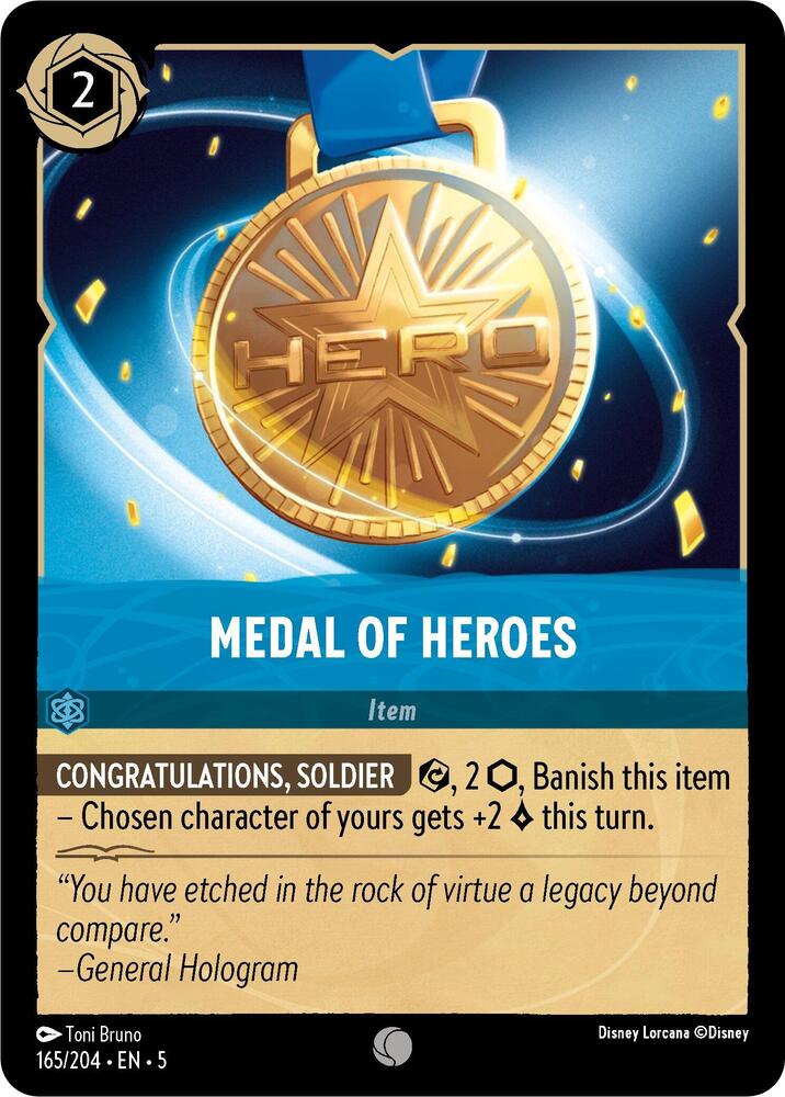 Medal of Heroes 165/204 (Shimmering Skies)  - Cold Foil