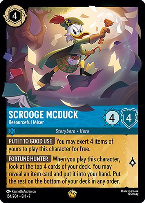 Scrooge McDuck, Resourceful Miser 154/204 (Archazia's Island) 