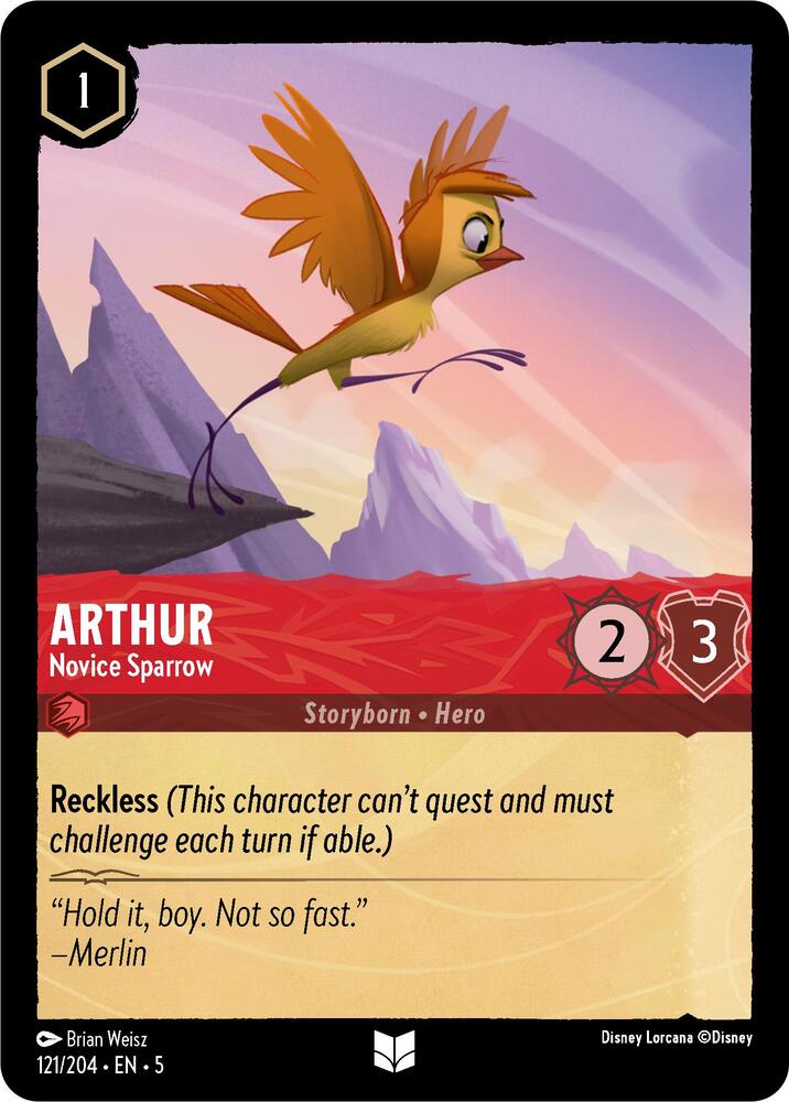 Arthur, Novice Sparrow 121/204 (Shimmering Skies)  - Cold Foil