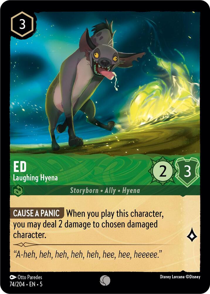 Ed, Laughing Hyena 74/204 (Shimmering Skies)  - Cold Foil