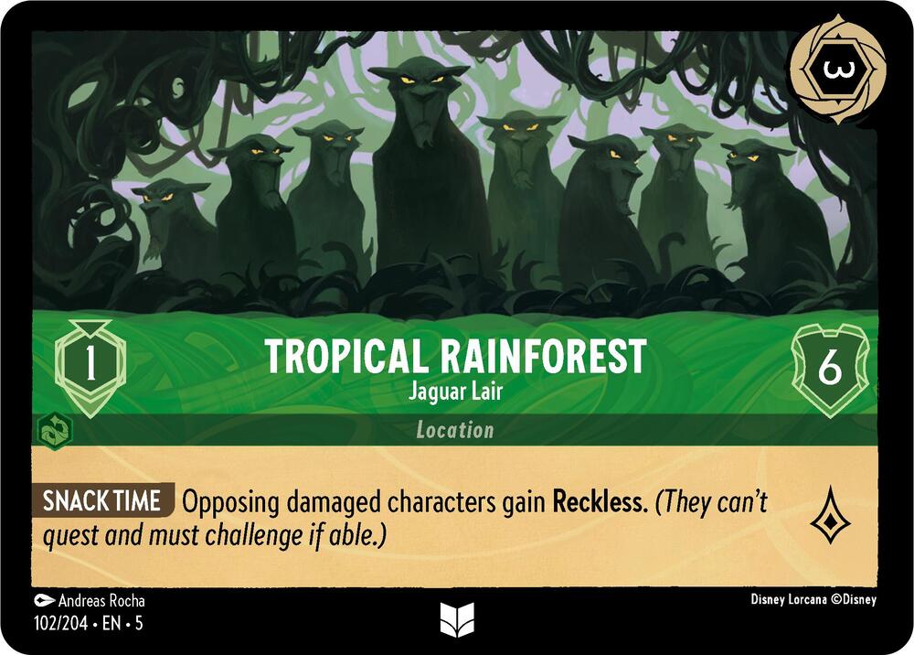 Tropical Rainforest, Jaguar Lair 102/204 (Shimmering Skies)  - Cold Foil