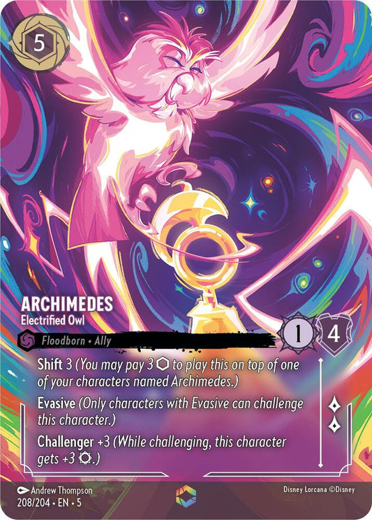 Archimedes, Electrified Owl (Enchanted) 208/204 (Shimmering Skies)  - Holofoil