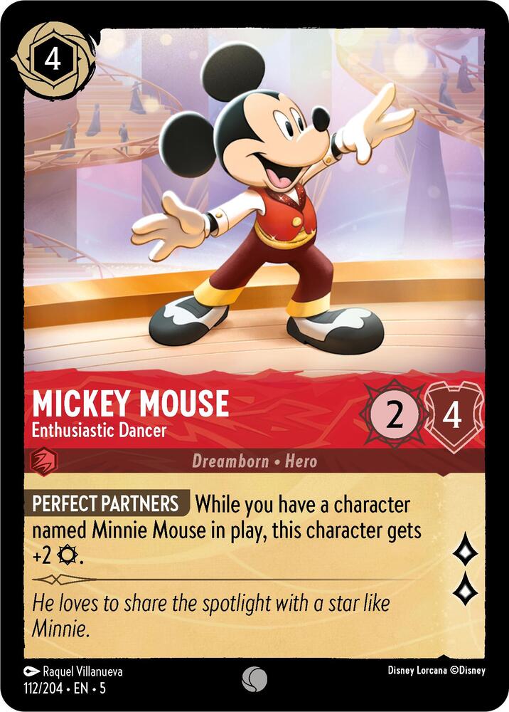 Mickey Mouse, Enthusiastic Dancer 112/204 (Shimmering Skies) 