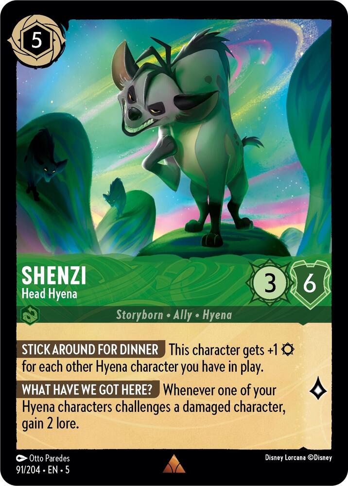 Shenzi, Head Hyena 91/204 (Shimmering Skies)  - Cold Foil