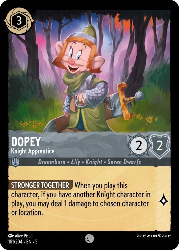Dopey, Knight Apprentice 181/204 (Shimmering Skies)  - Cold Foil