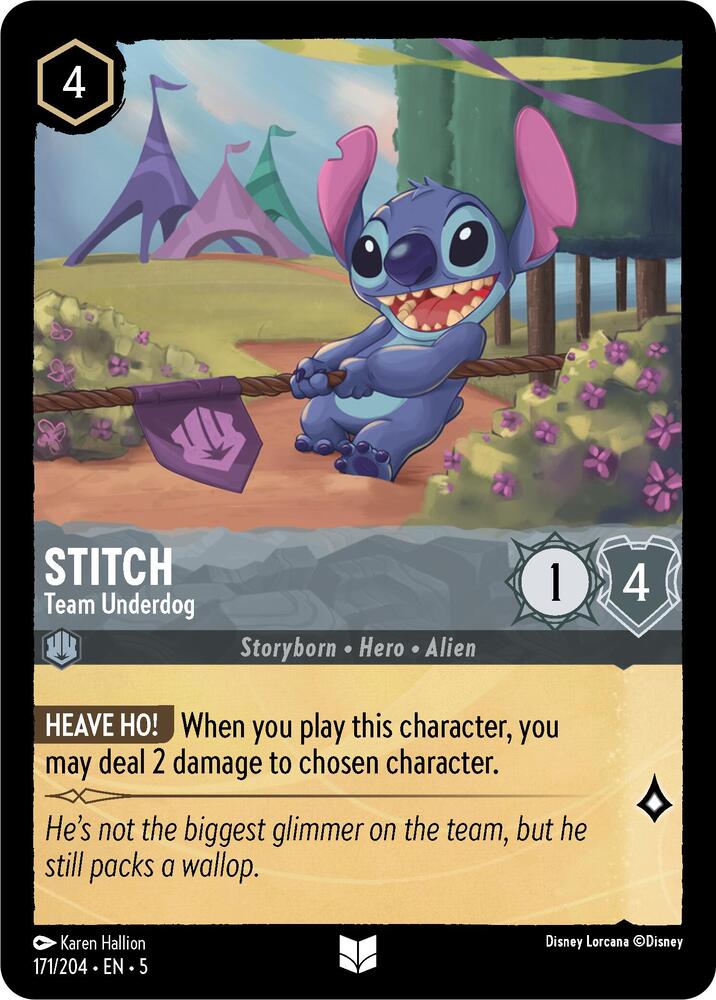 Stitch, Team Underdog 171/204 (Shimmering Skies)  - Cold Foil