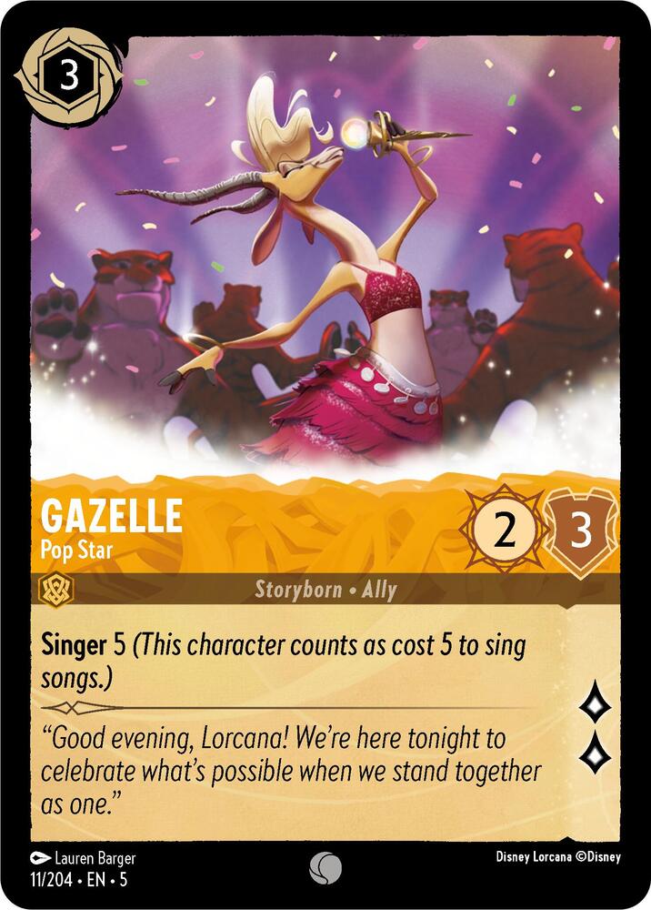 Gazelle, Pop Star 11/204 (Shimmering Skies)  - Cold Foil