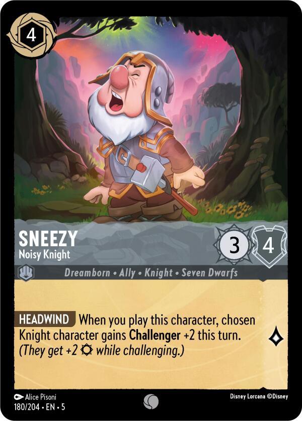 Sneezy, Noisy Knight 180/204 (Shimmering Skies) 