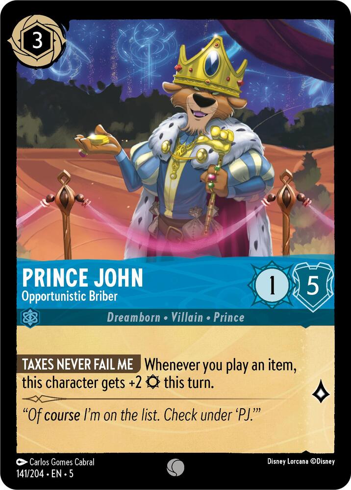Prince John, Opportunistic Briber 141/204 (Shimmering Skies) 