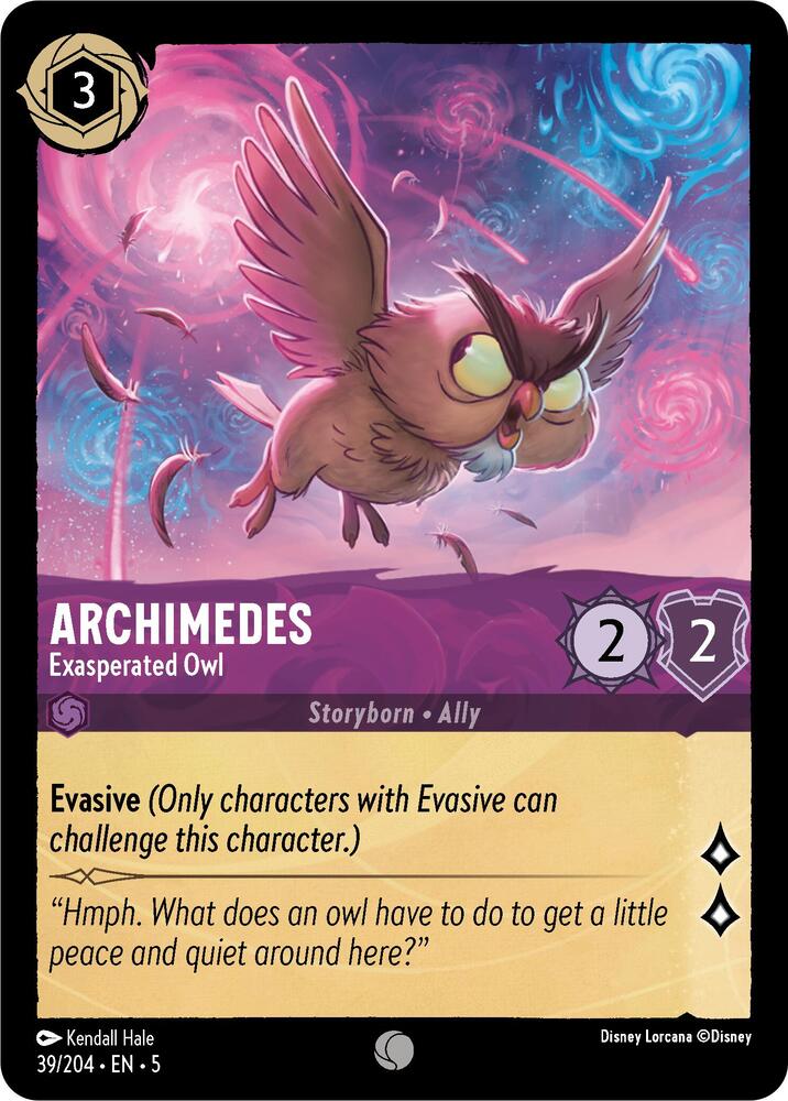 Archimedes, Exasperated Owl 39/204 (Shimmering Skies)  - Cold Foil