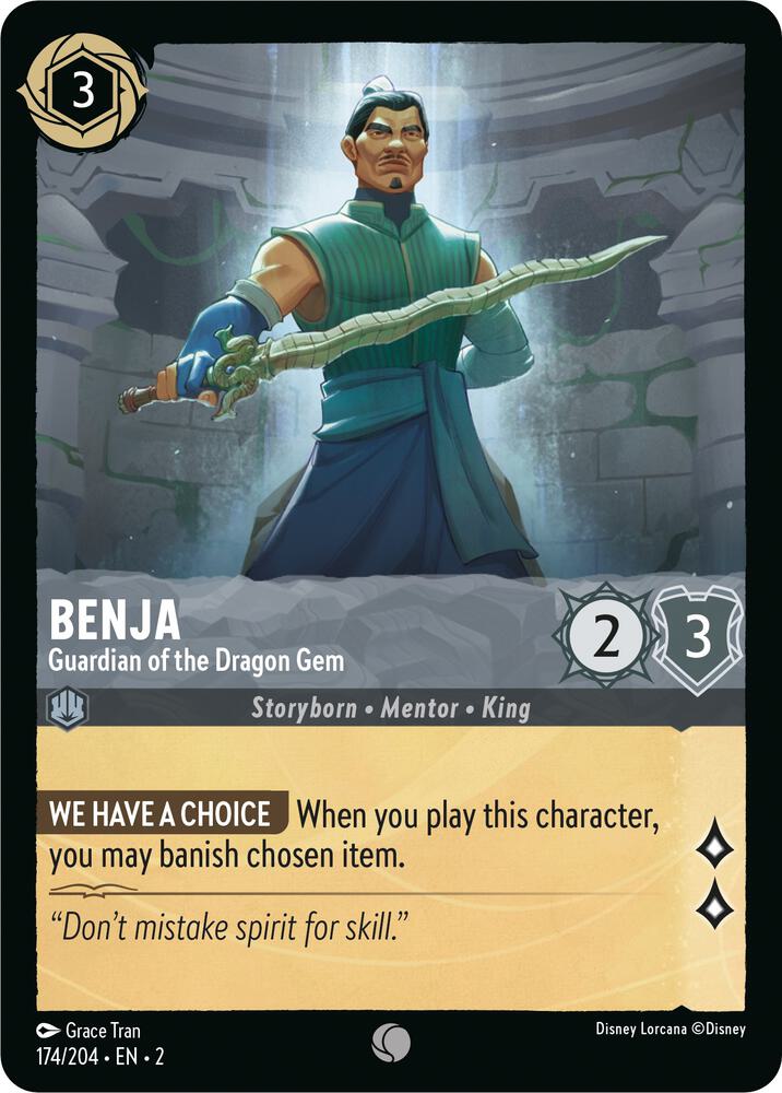 Benja, Guardian of the Dragon Gem 174/204 (Rise of the Floodborn) 