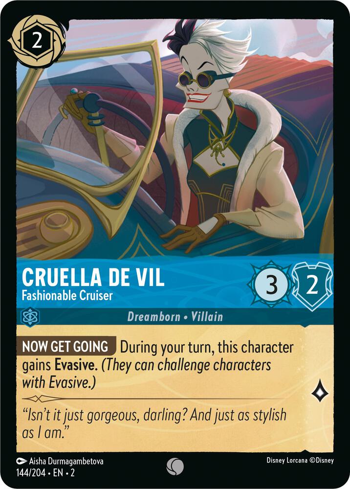 Cruella De Vil, Fashionable Cruiser 144/204 (Rise of the Floodborn) 