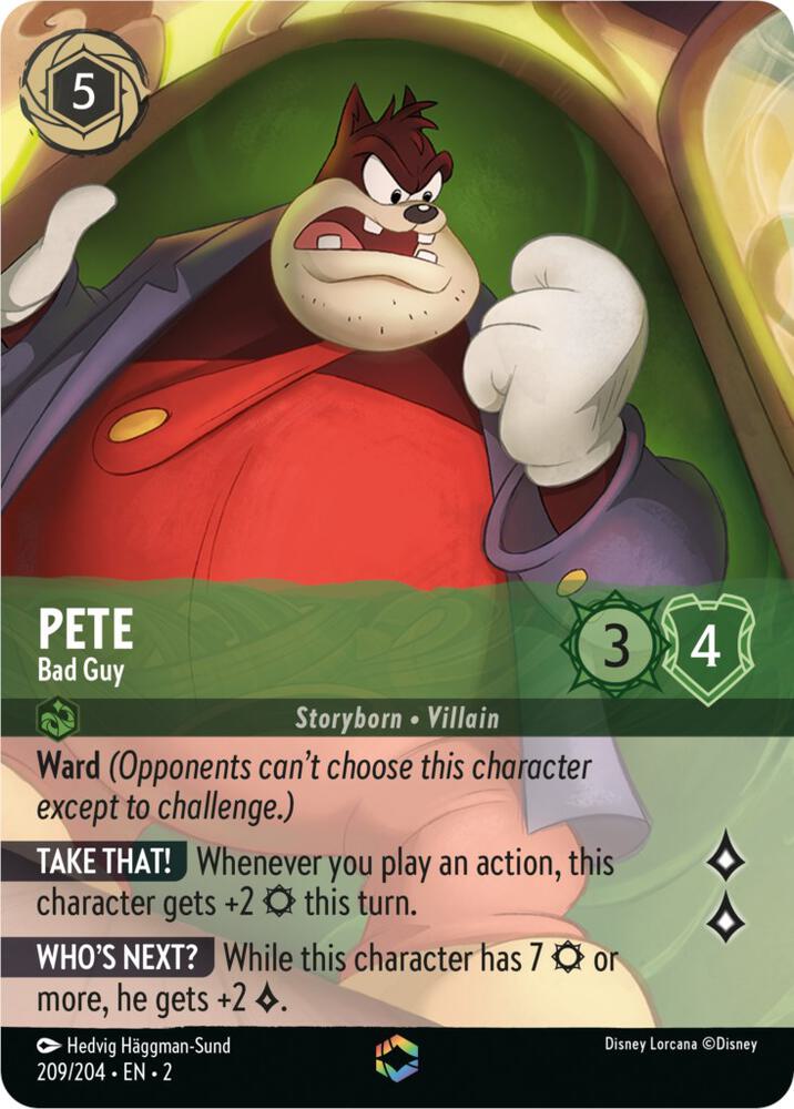 Pete, Bad Guy Enchanted 209/204 (Rise of the Floodborn)  - Holofoil