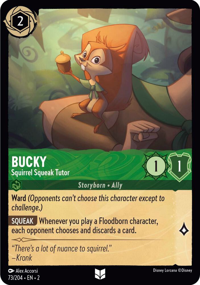 Bucky, Squirrel Squeak Tutor 73/204 (Rise of the Floodborn)  - Cold Foil