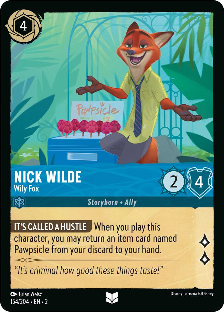 Nick Wilde, Wily Fox 154/204 (Rise of the Floodborn) 