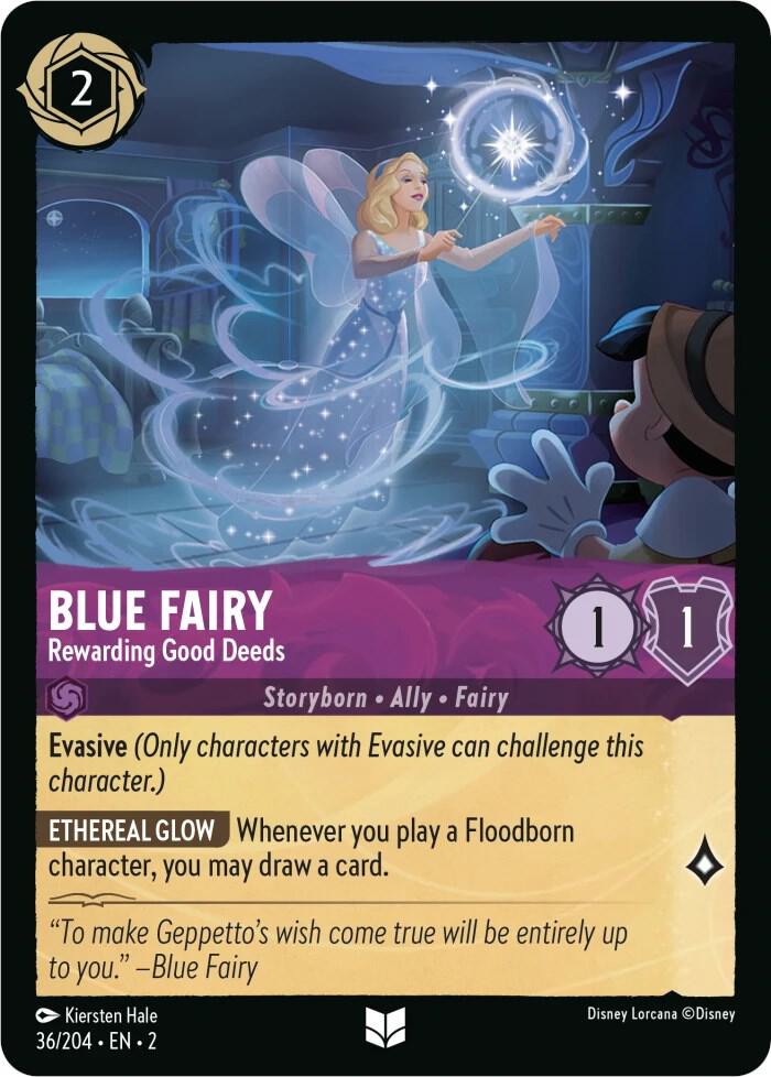 Blue Fairy Rewarding Good Deeds 36/204 (Rise of the Floodborn)  - Cold Foil