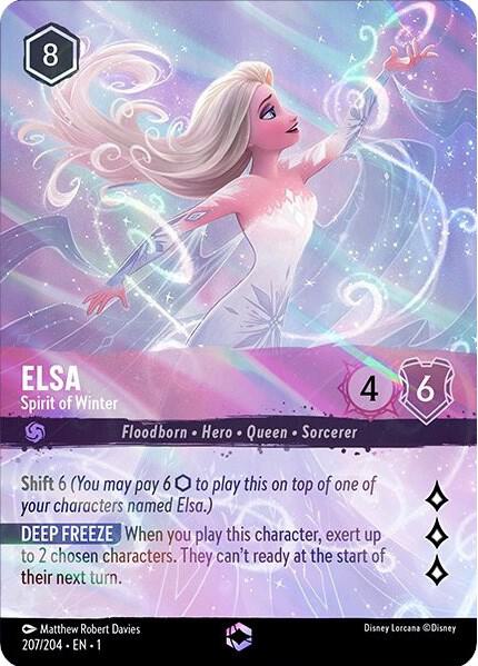 Elsa, Spirit of Winter Enchanted 207/204 (The First Chapter)  - Holofoil