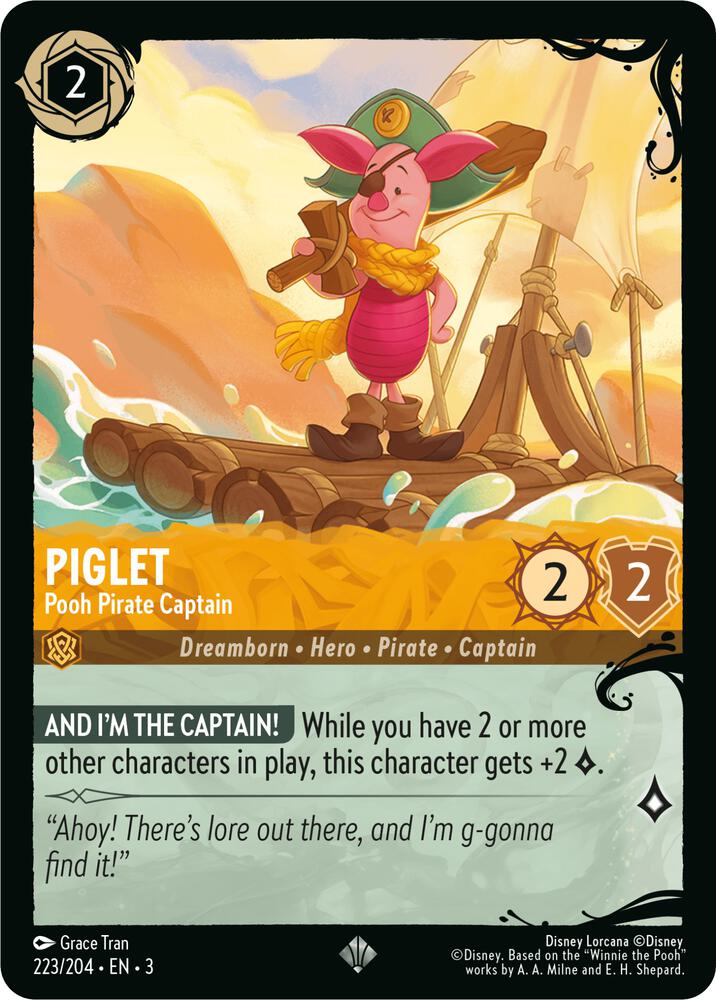 Piglet, Pooh Pirate Captain 223/204 (Illumineer's Quest: Deep Trouble)  - Cold Foil