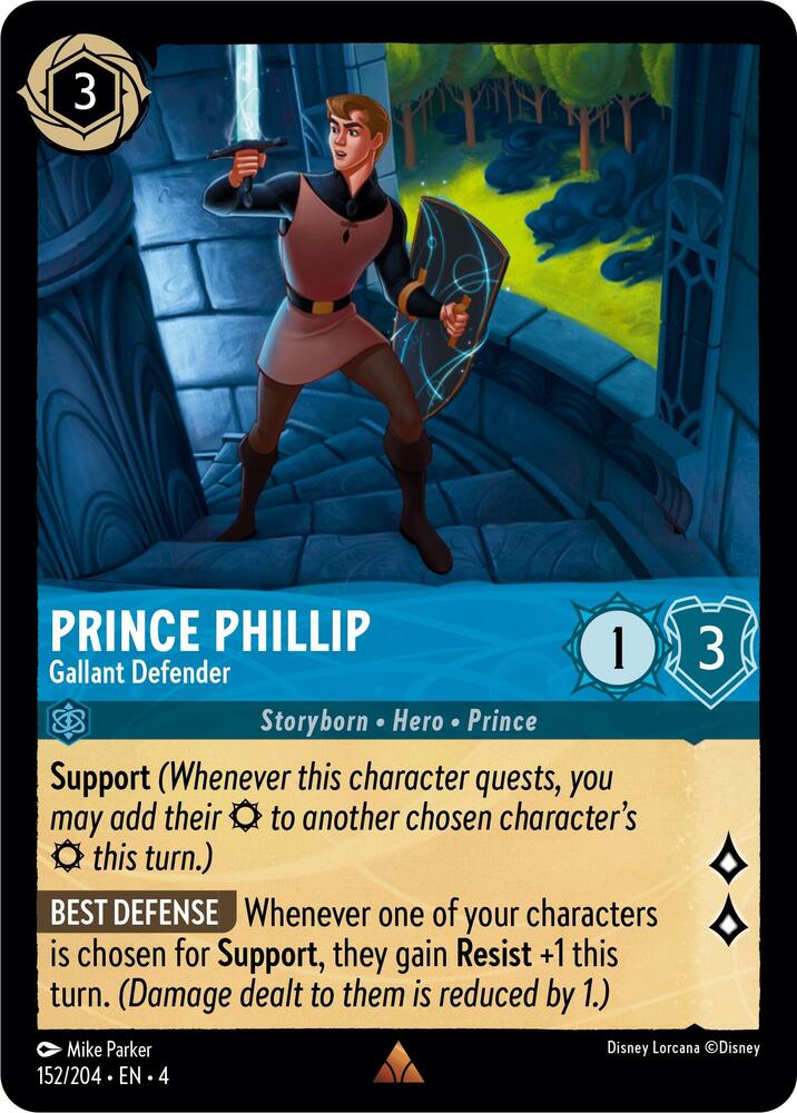 Prince Phillip, Gallant Defender 152/204 (Ursula's Return)  - Cold Foil