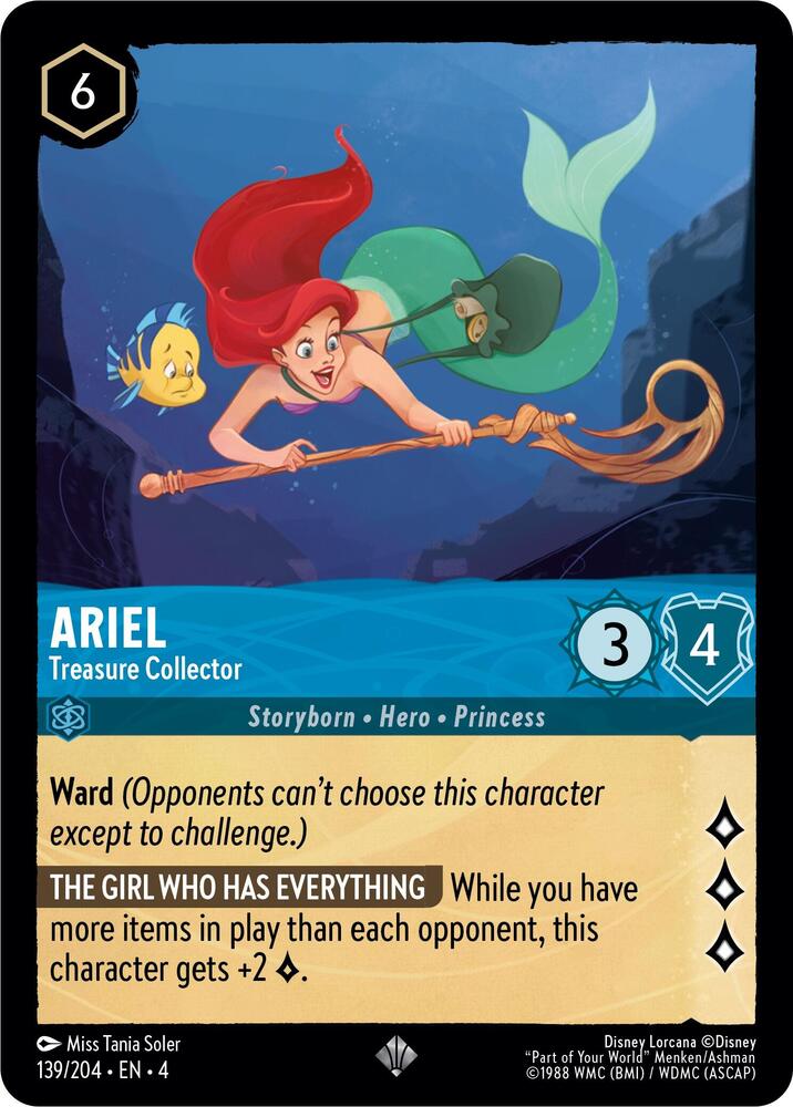 Ariel, Treasure Collector 139/204 (Ursula's Return) 