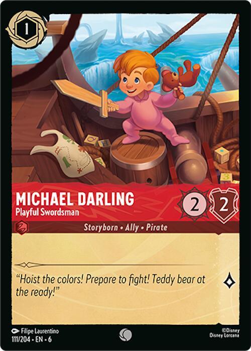 Michael Darling, Playful Swordsman 111/204 (Azurite Sea)  - Cold Foil