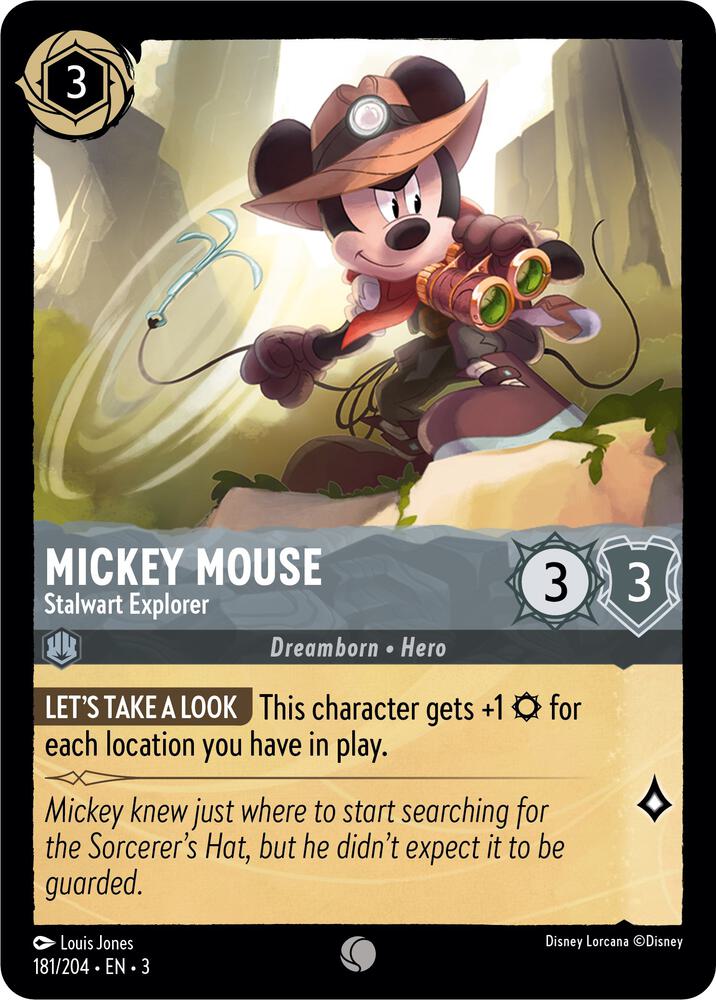 Mickey Mouse, Stalwart Explorer 181/204 (Into the Inklands) 