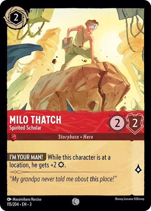 Milo, Thatch Spirited Scholar 115/204 (Into the Inklands) 