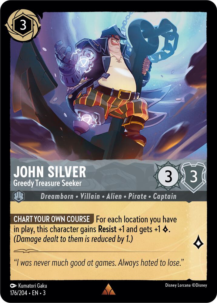 John Silver, Greedy Treasure Seeker 176/204 (Into the Inklands) 