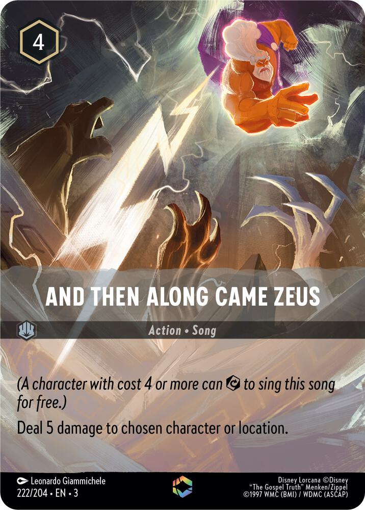 And Then Along Came Zeus (Enchanted) 222/204 (Into the Inklands)  - Holofoil