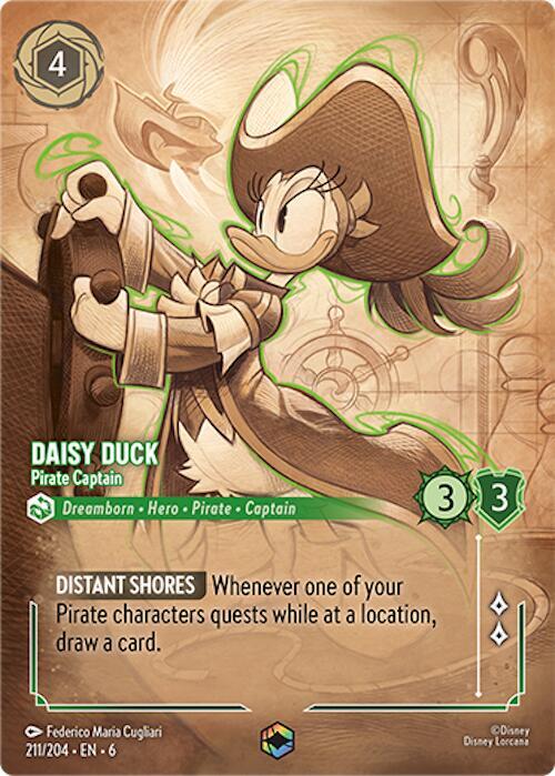 Daisy Duck, Pirate Captain 211/204 (Azurite Sea)  - Holofoil